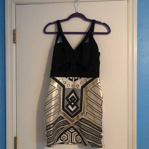 Black & Gold Party Dress
